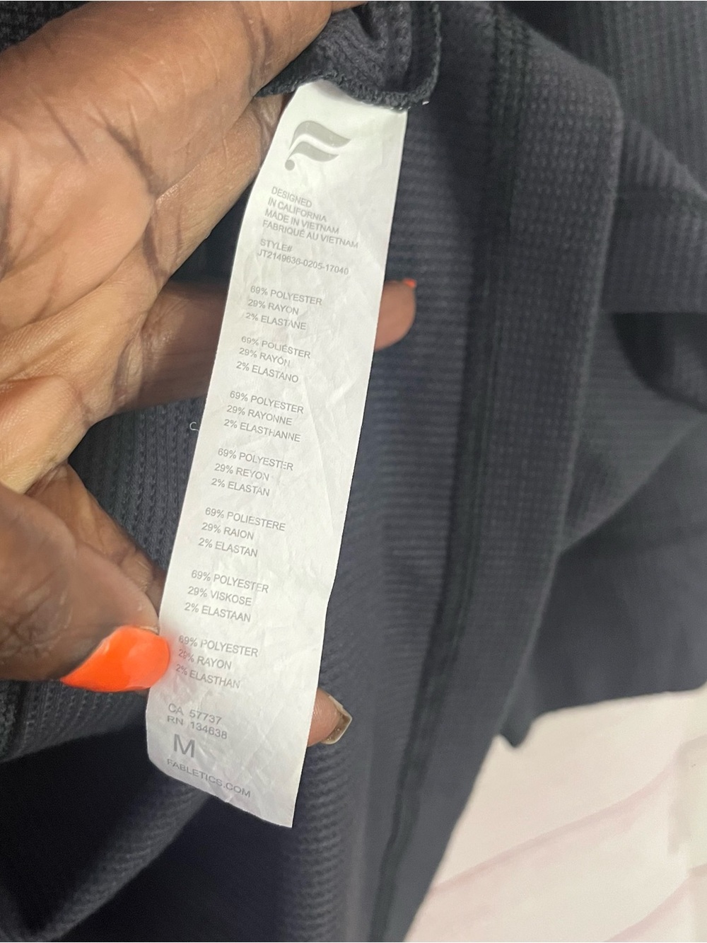 Fabletics Gray Belted Lounge Robe Size Medium‎ - Picture 3 of 7